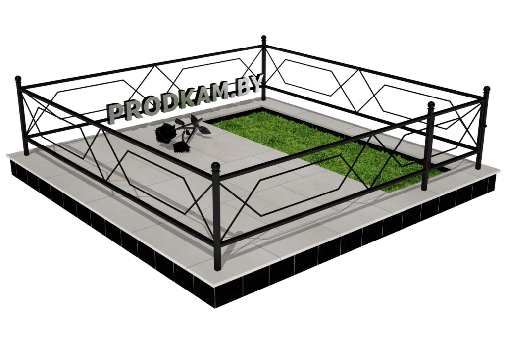 Эскиз оградки на кладбище